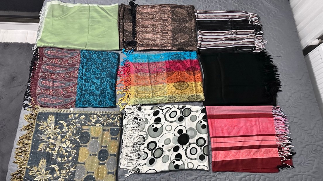 Bohem Çok Renkli Kadın Şal - Görsel 2