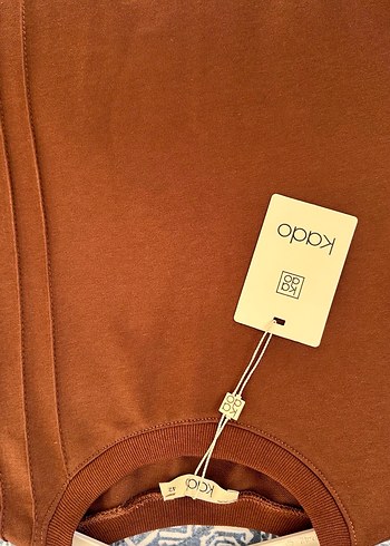 Koyu Kahverengi Nakışlı Uzun Kollu Kadın Tunik - Görsel 4