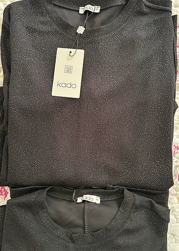 Kado Siyah Uzun Kollu Triko Tunik - Görsel 6