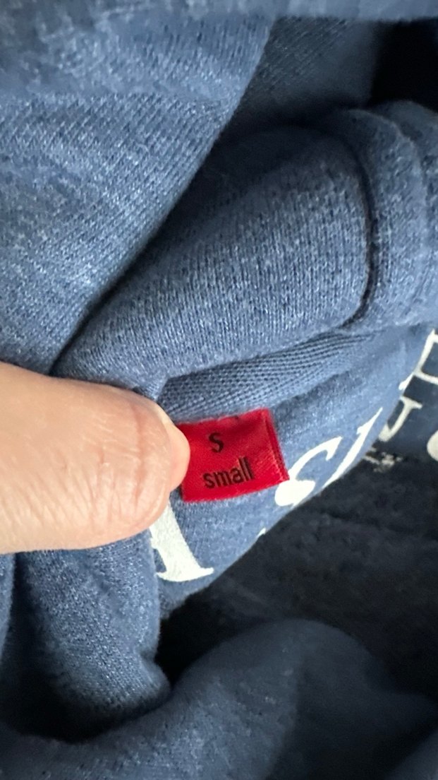 Kadın Mavi Kapüşonlu Triko Sweatshirt - Görsel 3