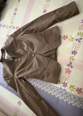 Zara Network Sik Kahverengi Tek Dugmeli Blazer Ceket