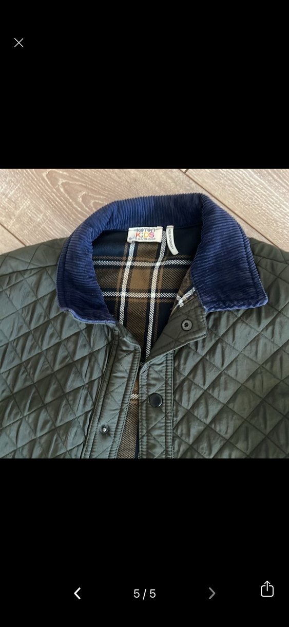 Erkek Çocuk Düğmeli haki Mont - Görsel 5