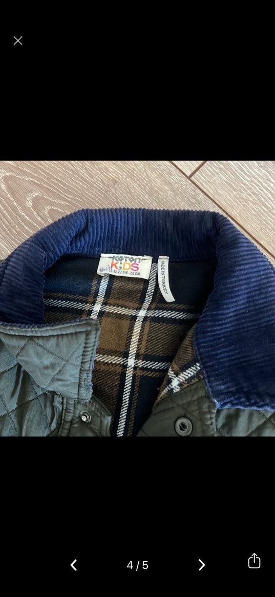 Erkek Çocuk Düğmeli haki Mont - Görsel 4