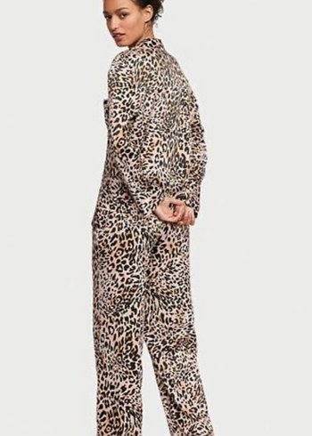 38 Beden camel Renk Victorias Secret Leopar Pijama Takımı