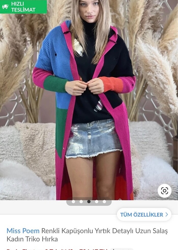 Kapüşonlu hırka - Görsel 2