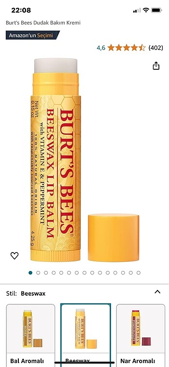 Burts Bees Beeswax