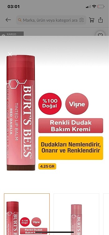 Burts Bees Red Dahlia