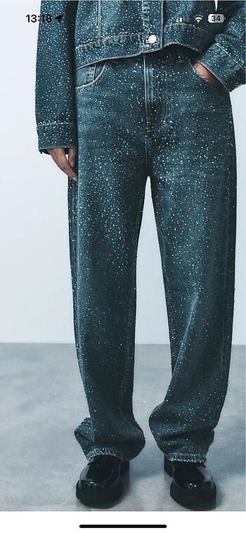 Zara Taşlı Jean