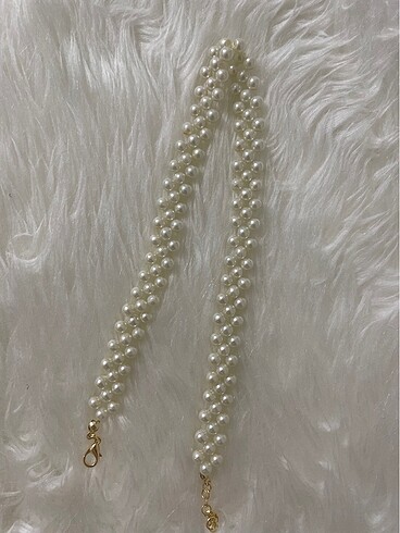  Beden beyaz Renk İnci choker kolye