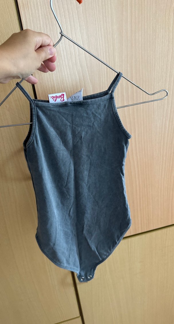Gri Barbie Baskılı Askısız çocuk Body - Görsel 3