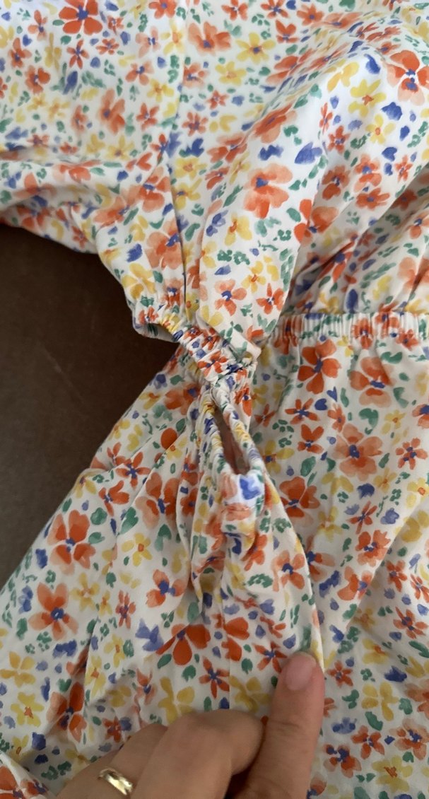 Çiçek Desenli Bohem Midi Elbise - Görsel 4