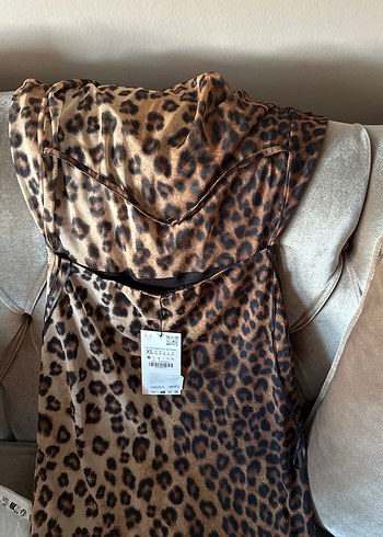 Leopar Desenli Uzun Bohem Elbise - Görsel 6