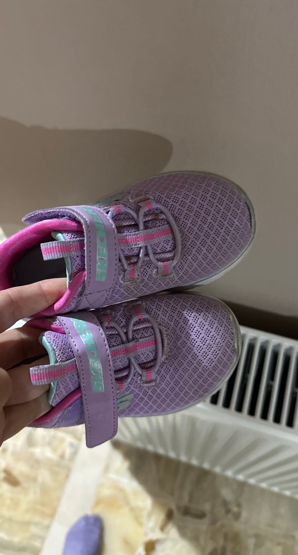 Kız Çocuk Mor Cırtcırtlı Spor Ayakkabı - Görsel 3