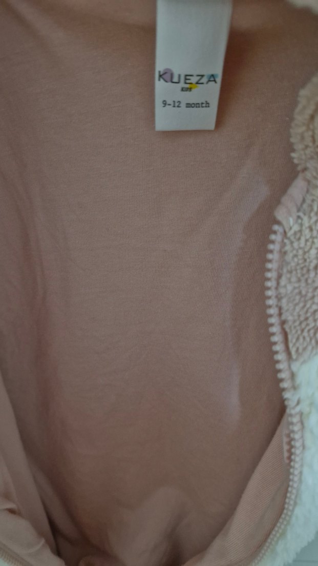 Kız Çocuk Pembe Kapüşonlu Polar Bornoz - Görsel 4