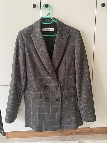 xs Beden gri Renk Mango Blazer