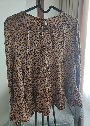 s Beden camel Renk Zara Bluz