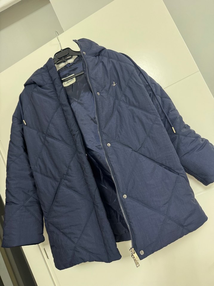 Kadın Lacivert Midi Kışlık Mont - Görsel 3