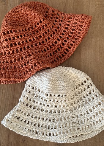 Bej Dantel Detaylı Bohem Örgü Kadın Şapka - Görsel 2