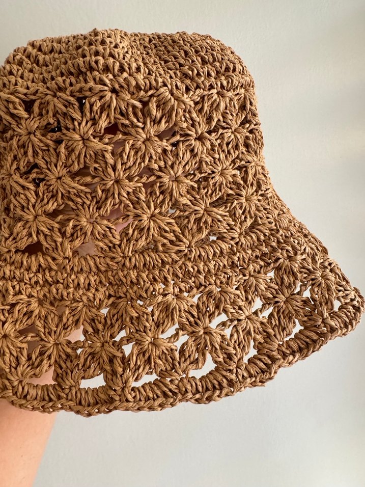 Dantel Detaylı Bej Bohem Kadın Şapka - Görsel 3