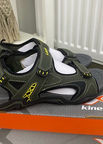 Gri Erkek lumberjack Kayışlı Kauçuk Sandalet - Görsel 2