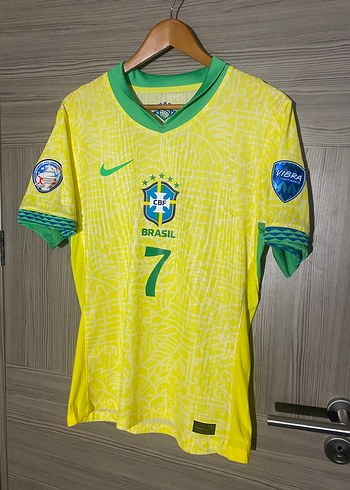 ORJİNAL Brezilya copa amerika 2024 Vini Jr. oyuncu maç forması