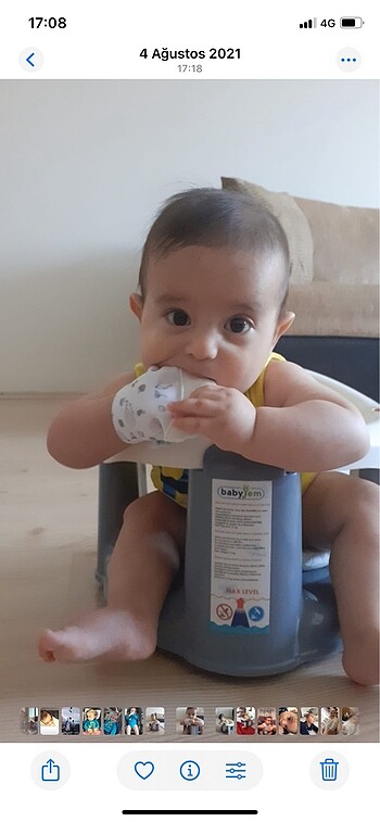 BabyJem Babyjem önden açılır banyo mama oturağı