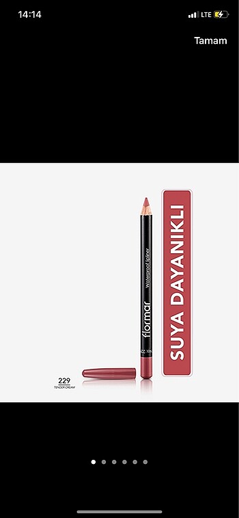 Flormar 229 numara suya dayanıklı dudak kalemi - Görsel 2