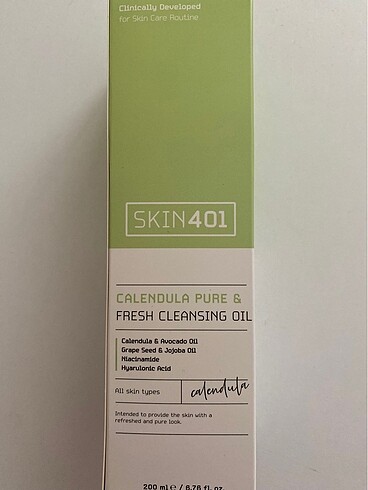 Skin 401 yüz temizleme yağı