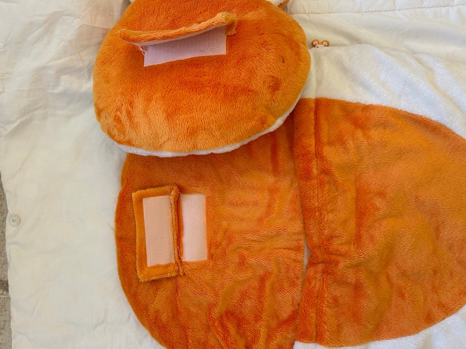 Nakışlı Turuncu Ayıcık Yastık ve Battaniye Seti - Görsel 5