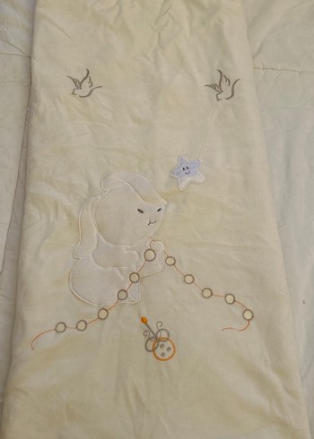 Nakışlı Beyaz Bebek Battaniyesi - Görsel 5