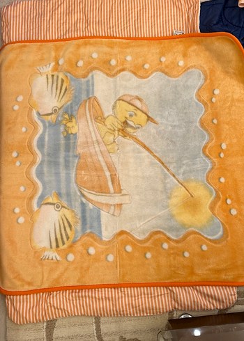 Turuncu Nakışlı Çocuk Uyku Seti - Görsel 5