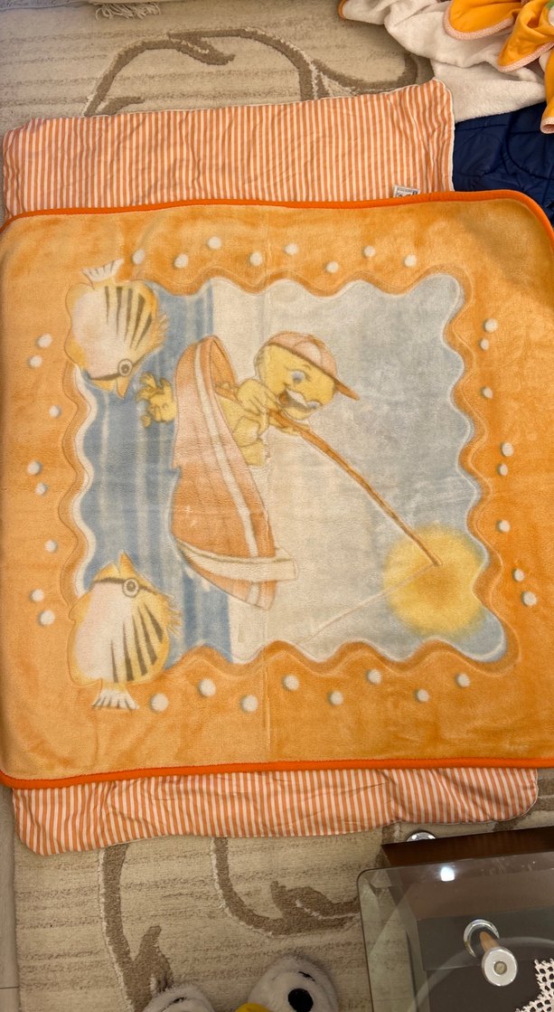 Turuncu Nakışlı Çocuk Uyku Seti - Görsel 5