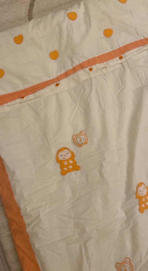 Turuncu Baskılı Çocuk yün yorgan - Görsel 2