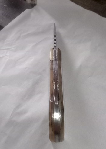 pirinç balcak N690 koç boynuzu. avcı çakısı hediyeli - Görsel 3