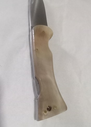 4116 çelik koç boynuzu kabza yanında 20 cm avcı çakısı hediye - Görsel 3