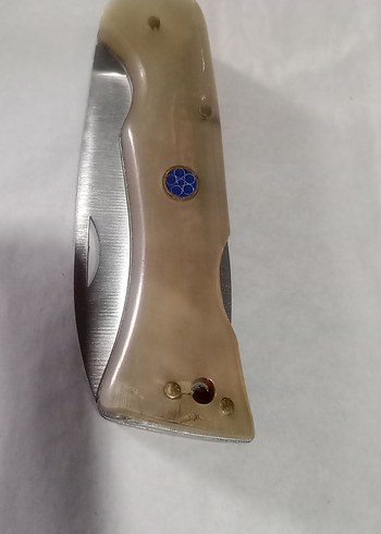 4116 çelik koç boynuzu kabza yanında 20 cm avcı çakısı hediye - Görsel 5