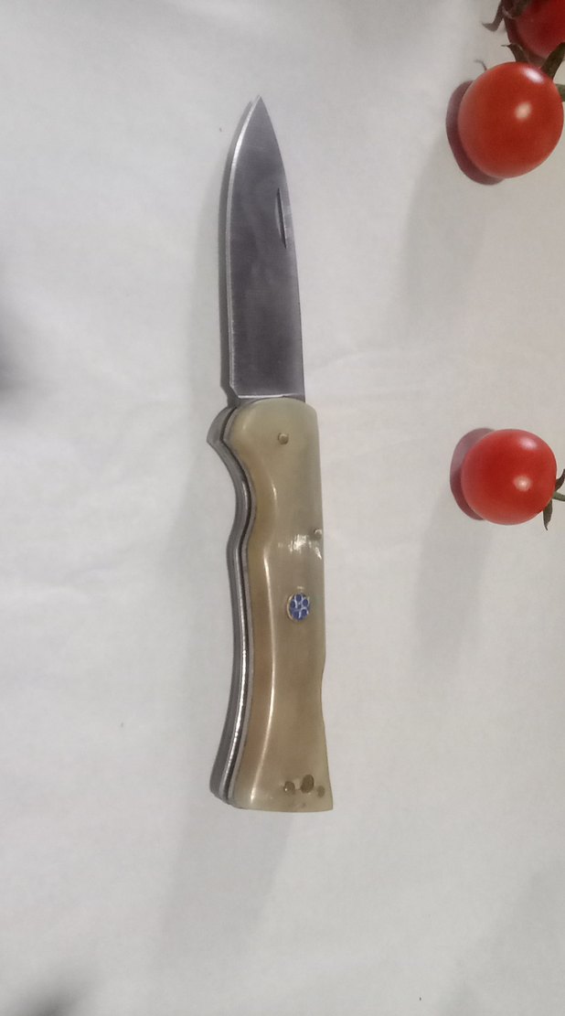 4116 çelik koç boynuzu kabza yanında 20 cm avcı çakısı hediye - Görsel 2