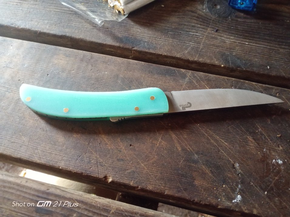 Bordo marka çakı. G10 kabza. 20cm. deri kılıfıyla. - Görsel 3