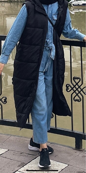 Uzun şişme yelek 36 beden - Görsel 7