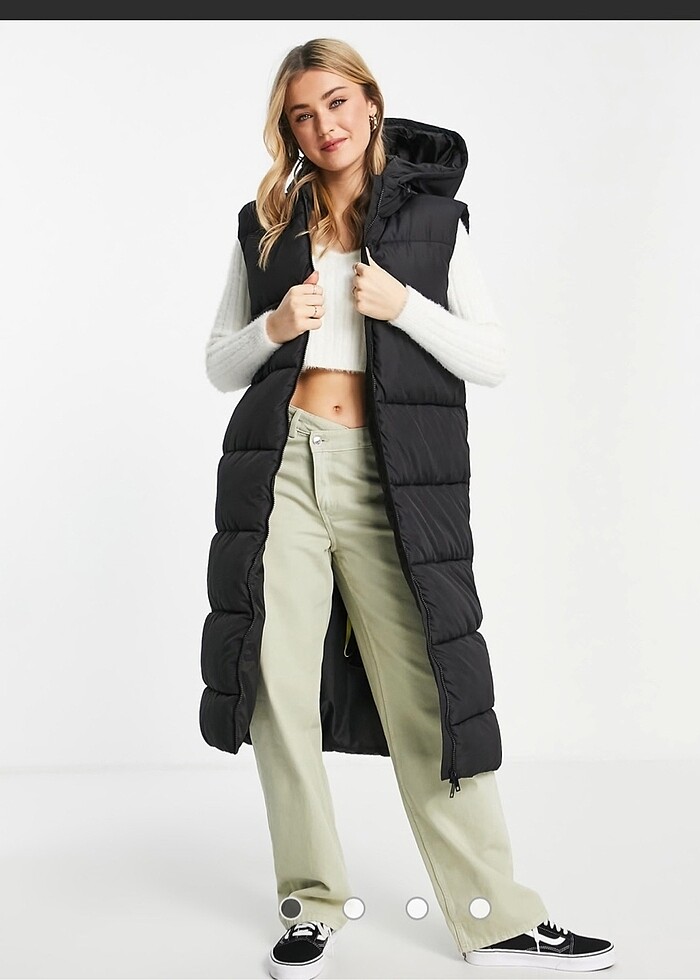 Uzun şişme yelek 36 beden - Görsel 2