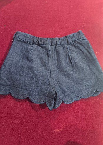 Nakışlı Gri Fırfırlı Kız Denim Şort - Görsel 2