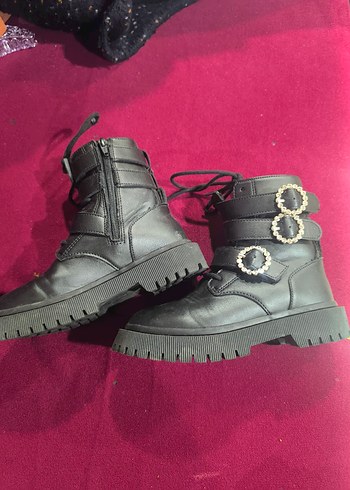 Tokalı Siyah Deri Platform Bot - Görsel 3