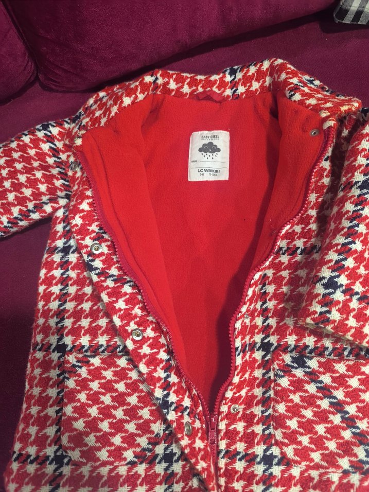 Renkli Desenli çocuk Midi Ceket - Görsel 3