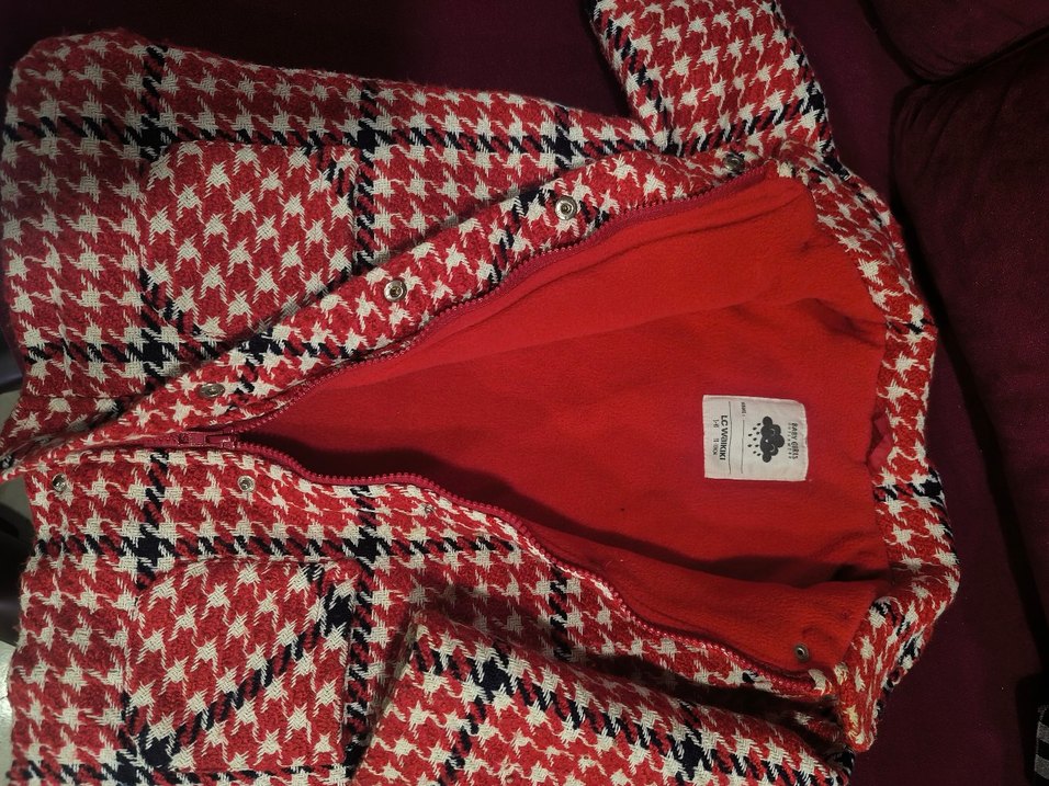 Renkli Desenli çocuk Midi Ceket - Görsel 4