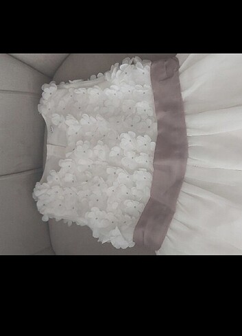 2 yaş beyaz gelinlik elbise - Görsel 2