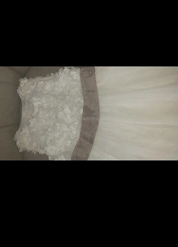 2 yaş beyaz gelinlik elbise - Görsel 3