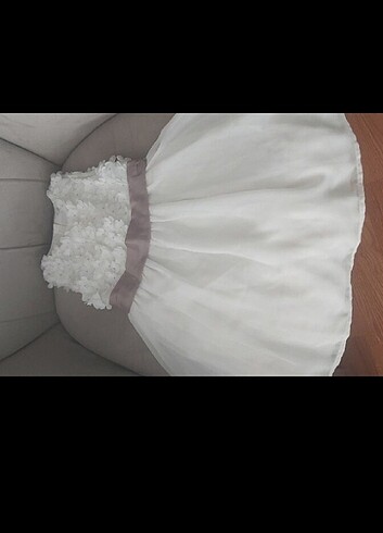 2 yaş beyaz gelinlik elbise - Görsel 4