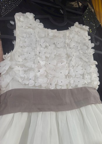 2 yaş beyaz gelinlik elbise - Görsel 5