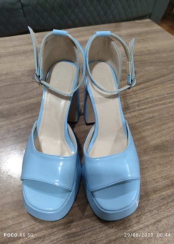 Mavi Platform Topuklu Kadın Ayakkabı - Görsel 8