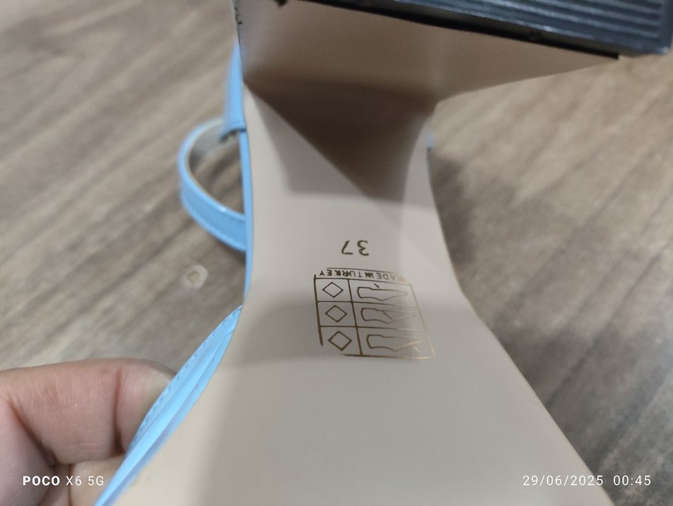 Mavi Platform Topuklu Kadın Ayakkabı - Görsel 4